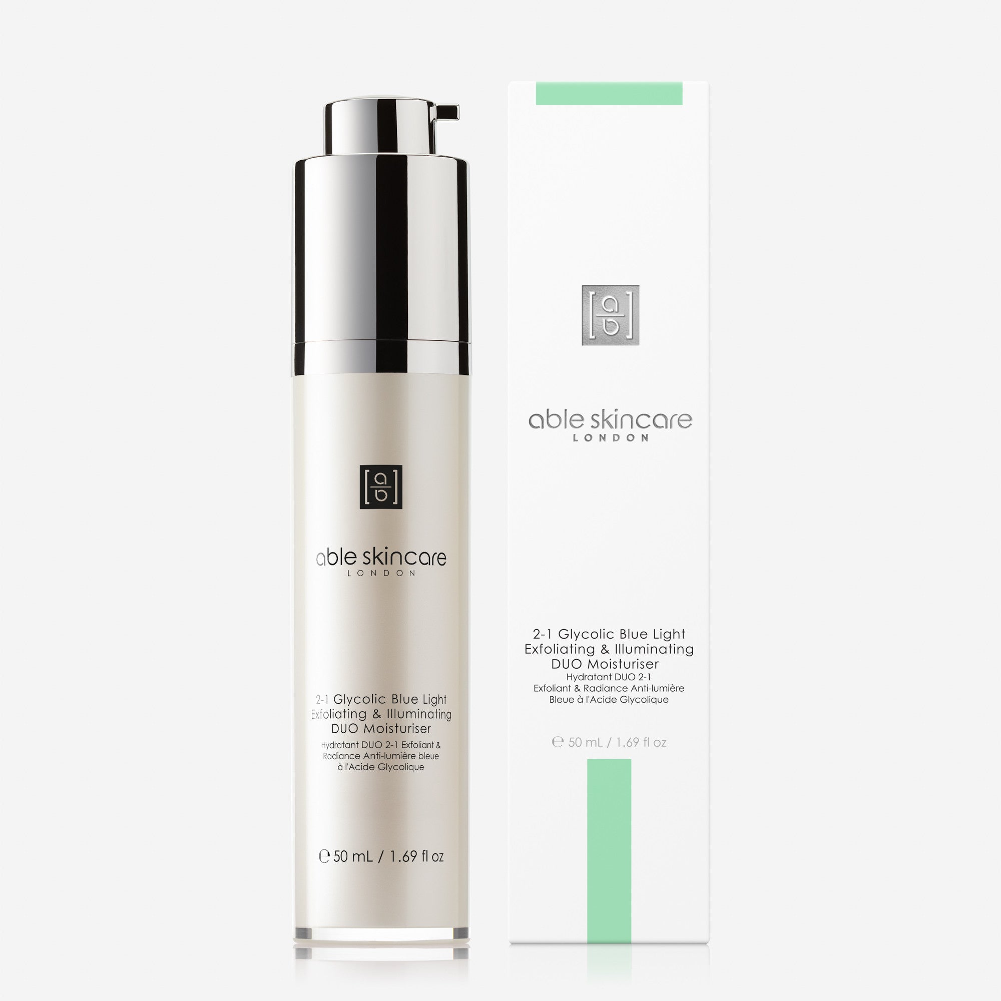 2-1 Glycolic Blue Light Exfoliating & Illuminating DUO Moisturiser