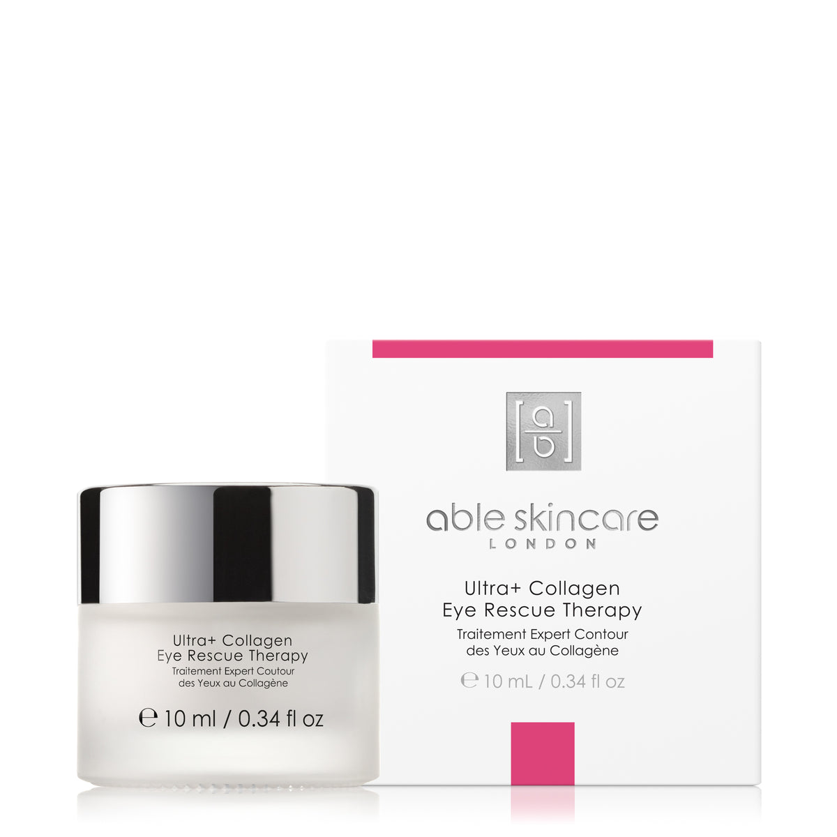 Ultra+ Collagen Eye Rescue Therapy with carton on a white background