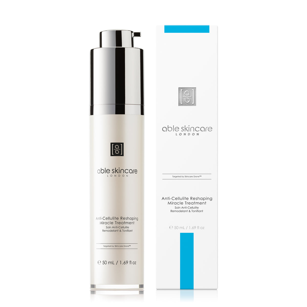 Anti-Cellulite Reshaping Miracle Treatment with carton on a white background