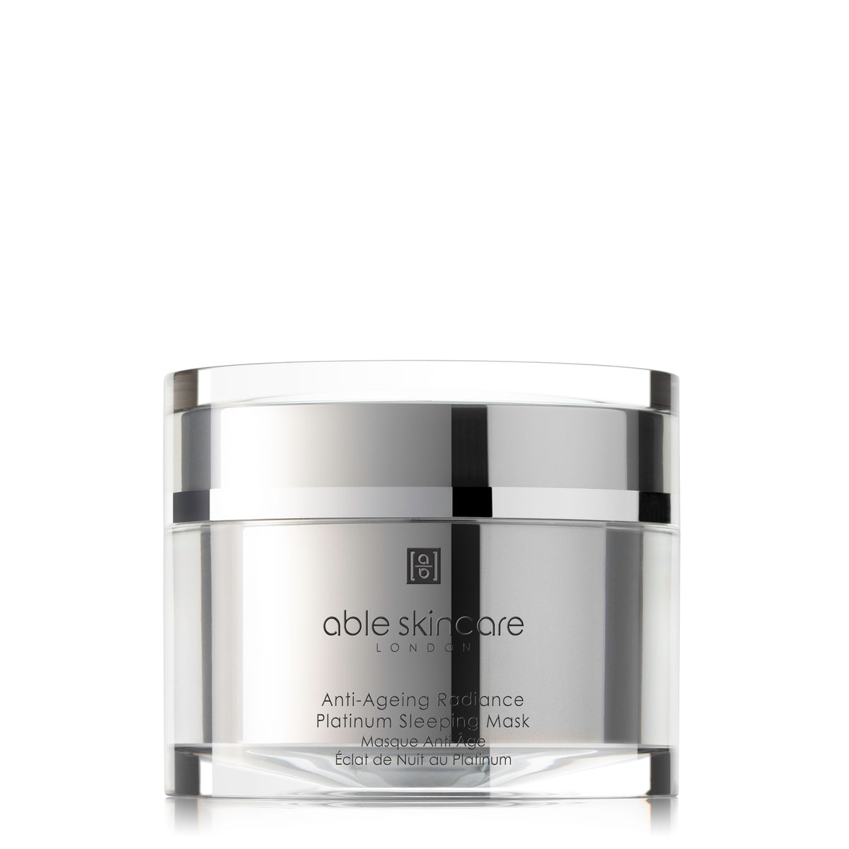 Anti-Ageing Radiance Platinum Sleeping Mask on a white background
