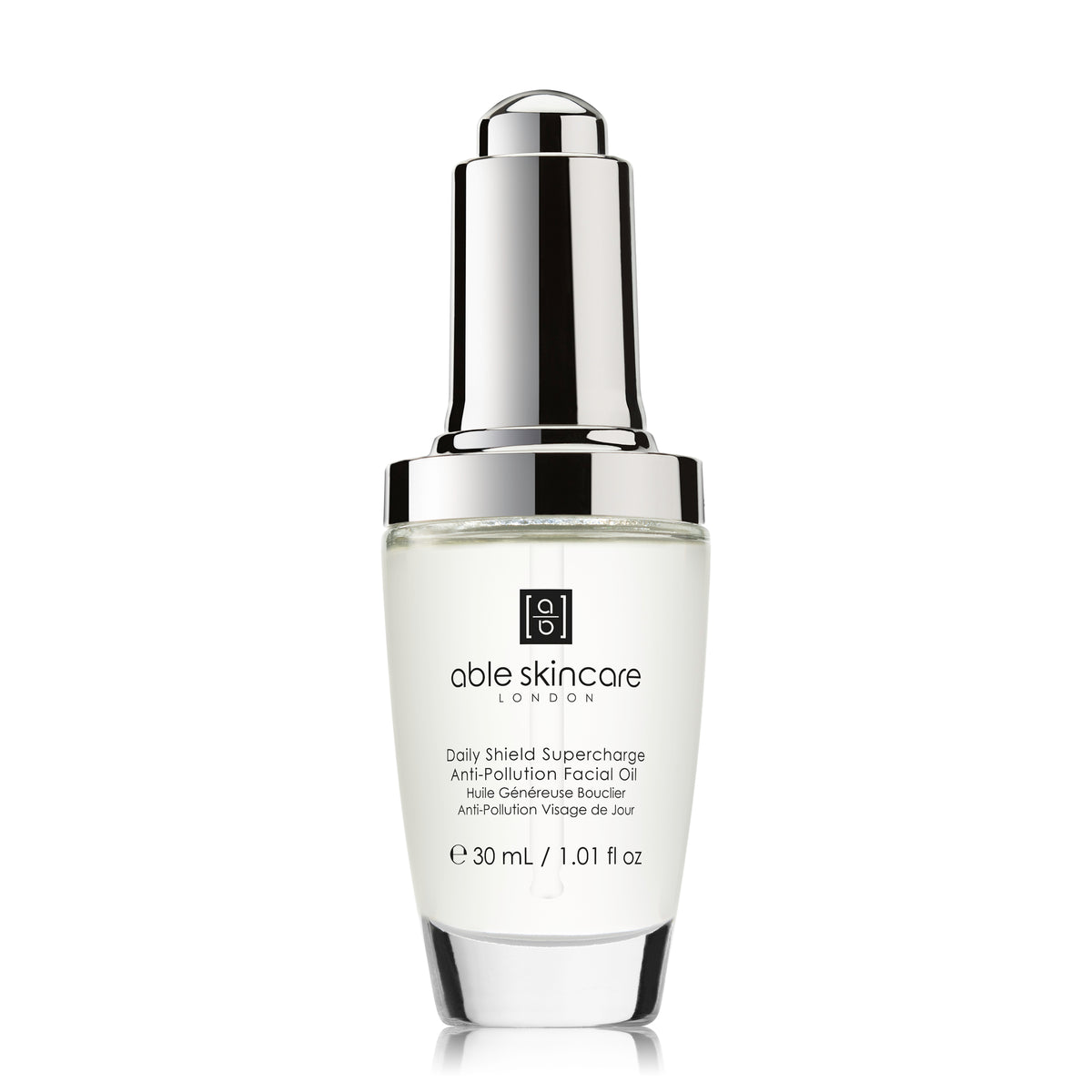 Daily Shield Supercharge Anti-Pollution Facial Oil on a white background