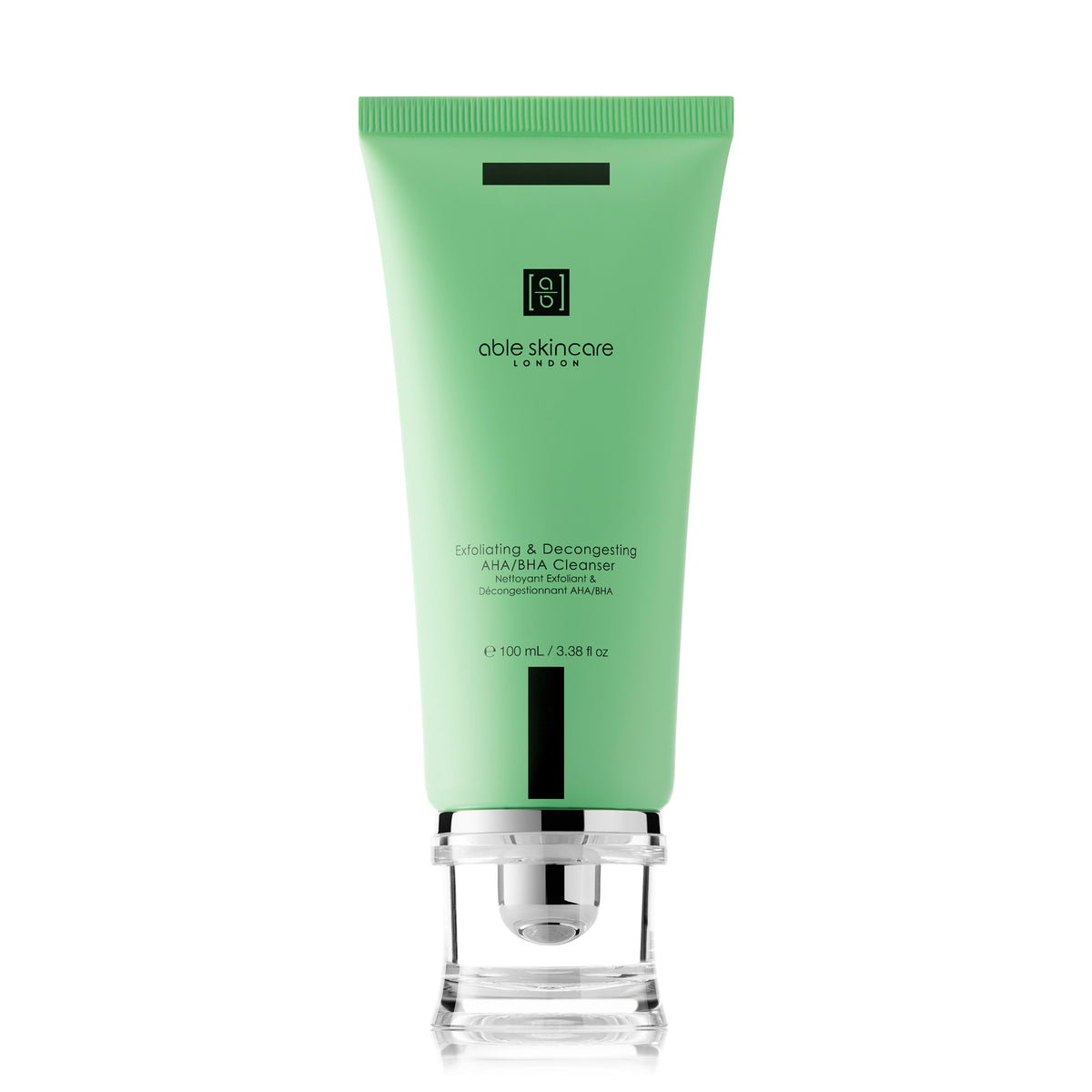 Exfoliating & Decongesting AHA/BHA Cleanser on a white background