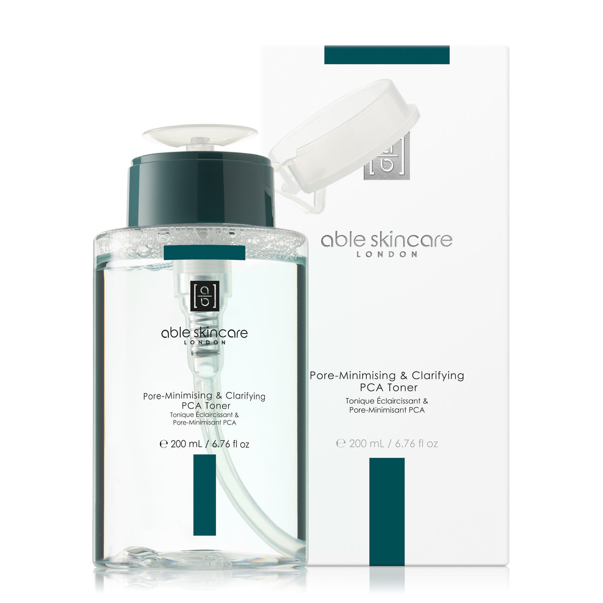 Pore-Minimising &amp; Clarifying PCA Toner with carton on a white background