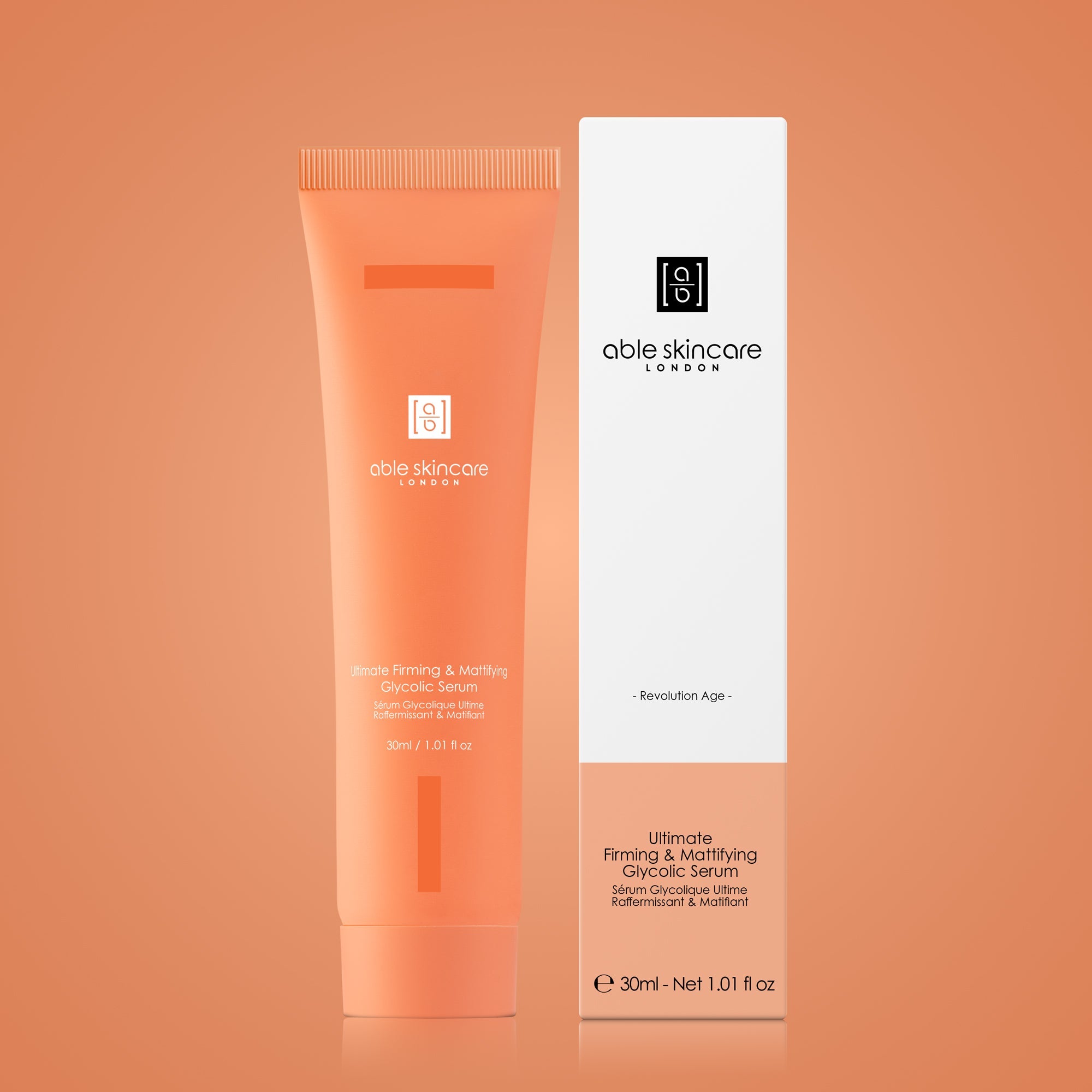 Ultimate Firming and Mattifying Glycolic Serum with carton