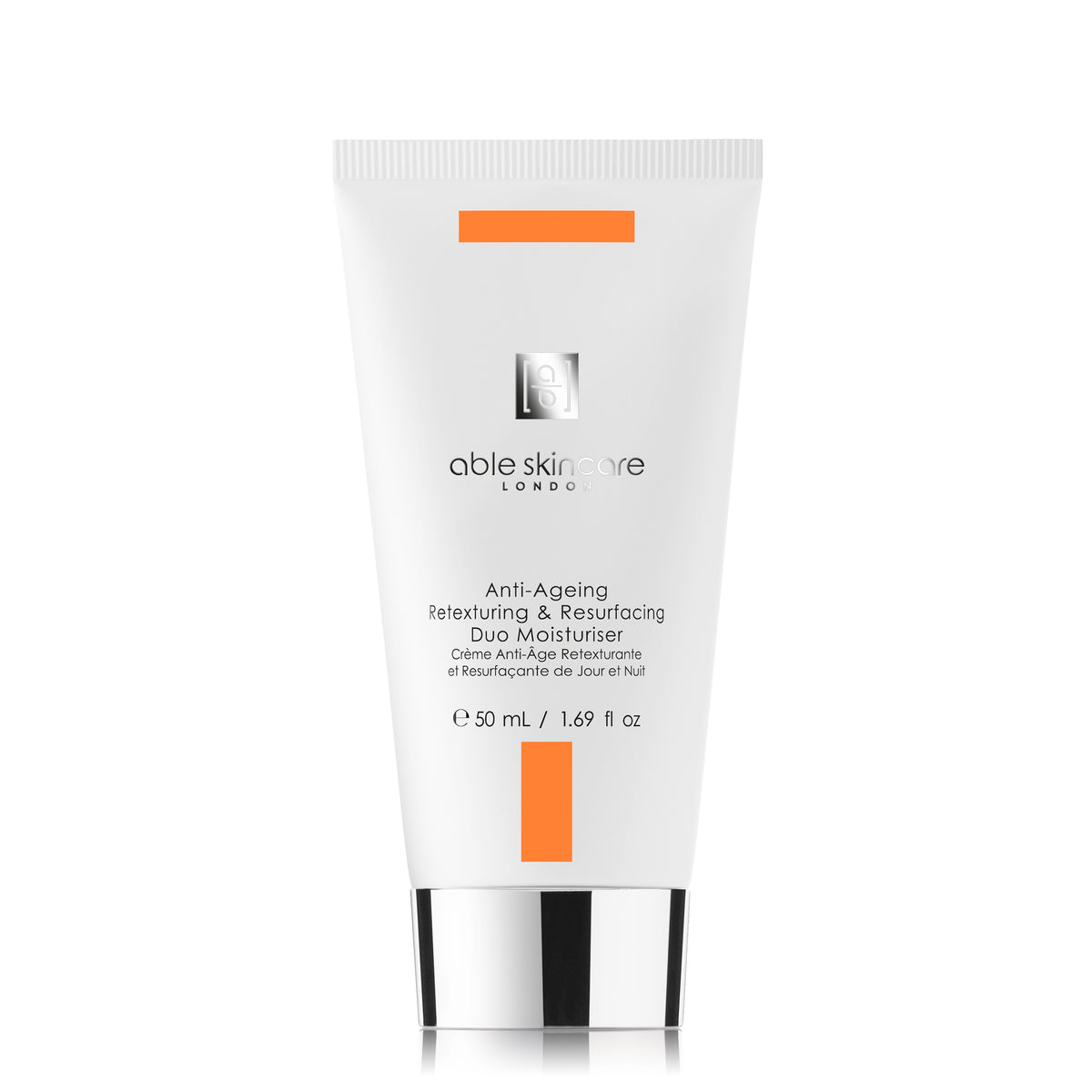 Anti-Ageing Retexturing and Resurfacing Duo Moisturiser on a white background